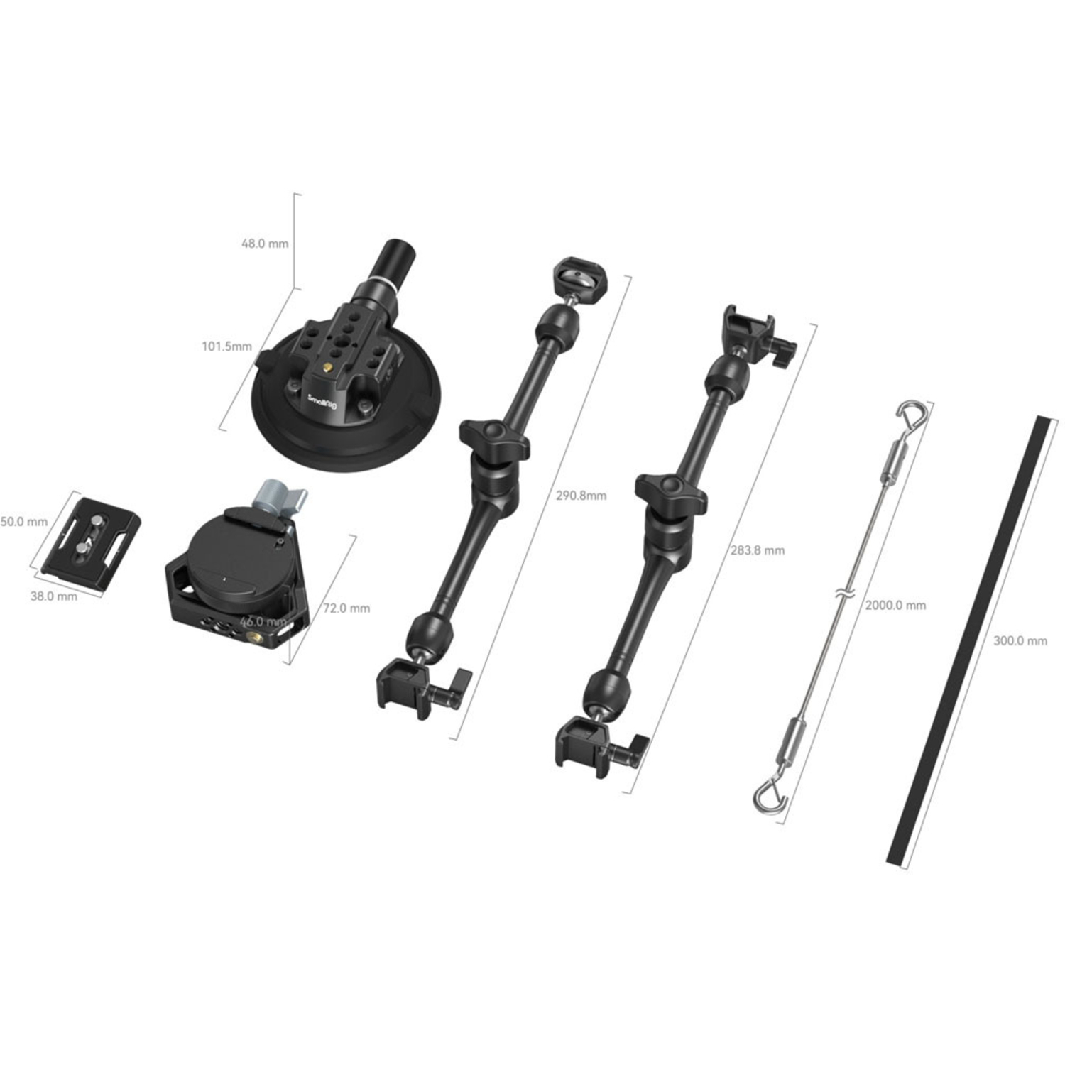 SmallRig SC-15K 4-Arm Saugnapf-Kamerahalterung Kit 3565B 