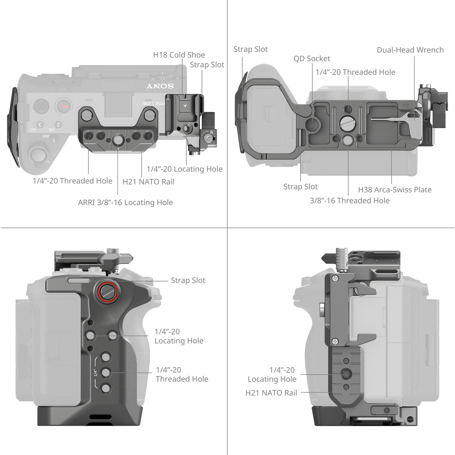 SmallRig Cage HawkLock QR Kit 4770 für Sony FX3 und FX30
