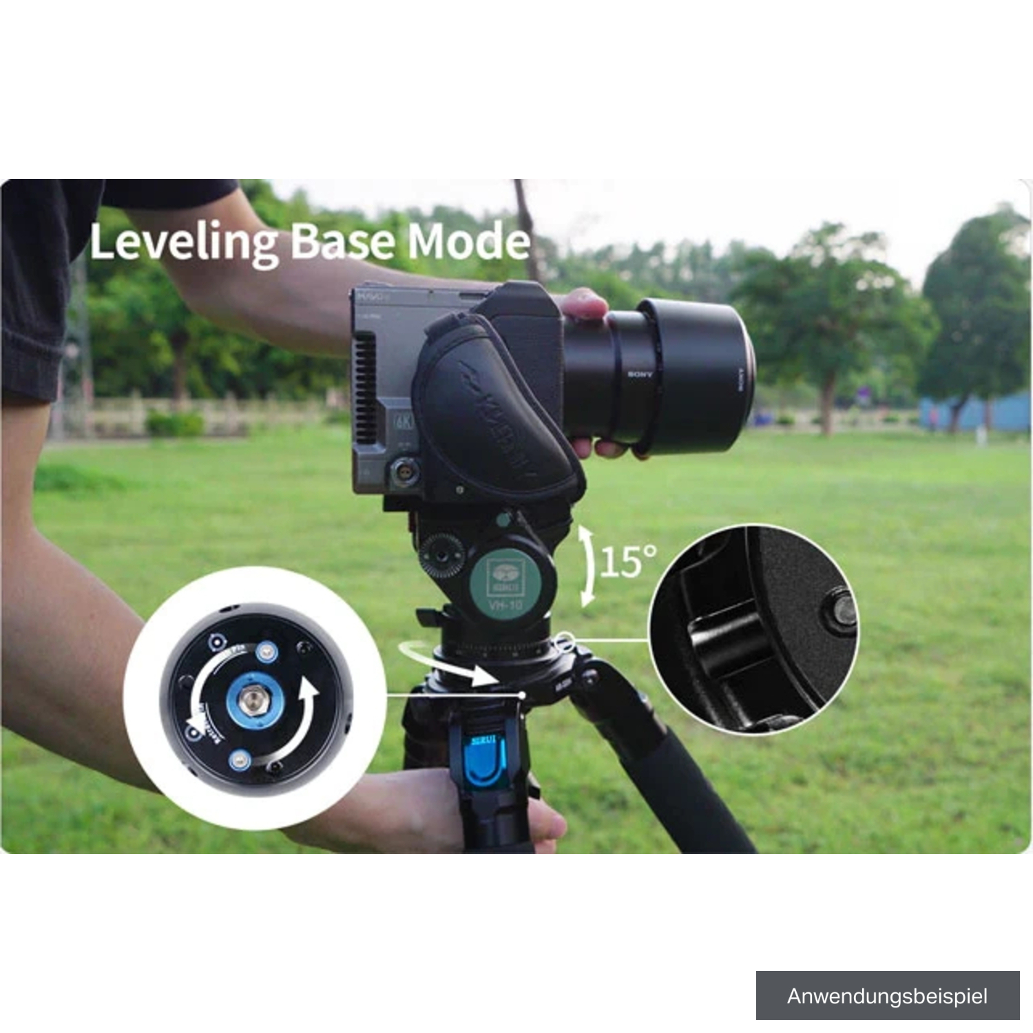 SIRUI AR-3204 Explorer 2in1 Dreibeinstativ Carbon mit 15° Nivelierbasis