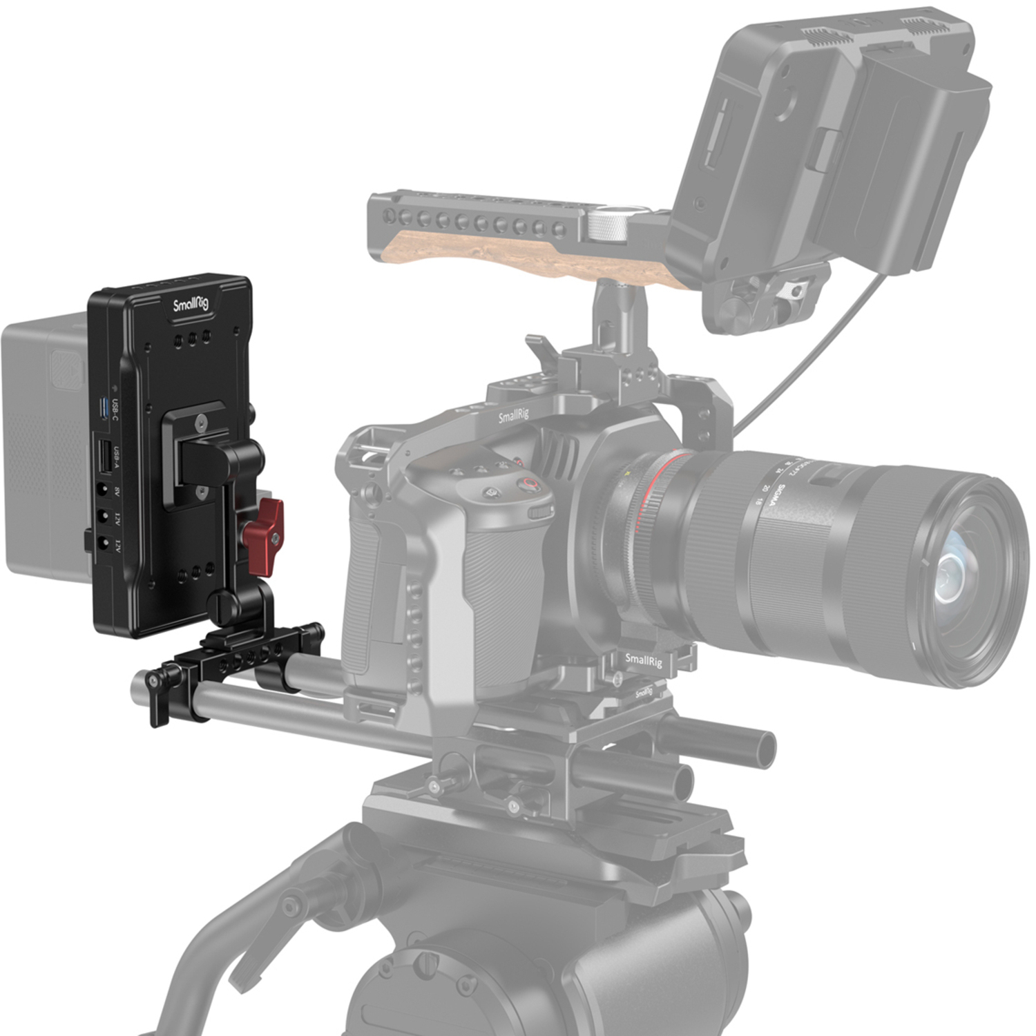 SmallRismallrg Advanced Mount Platte mit verstellbarem Arm 3204B für V-Mount Akkus