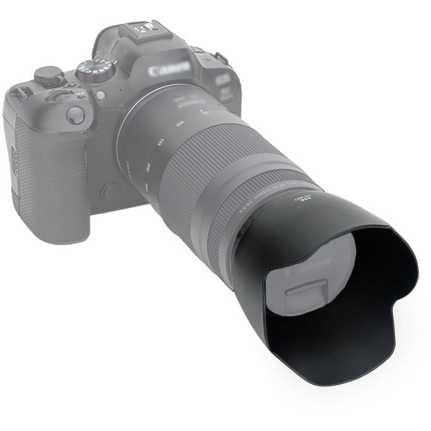 JJC Gegenlichtblende LH-60T für Canon EF 75-300mm F4-5.6 III, EF-S 55-250mm F4-5.6 IS II und RF 75-300mm F4-5.6