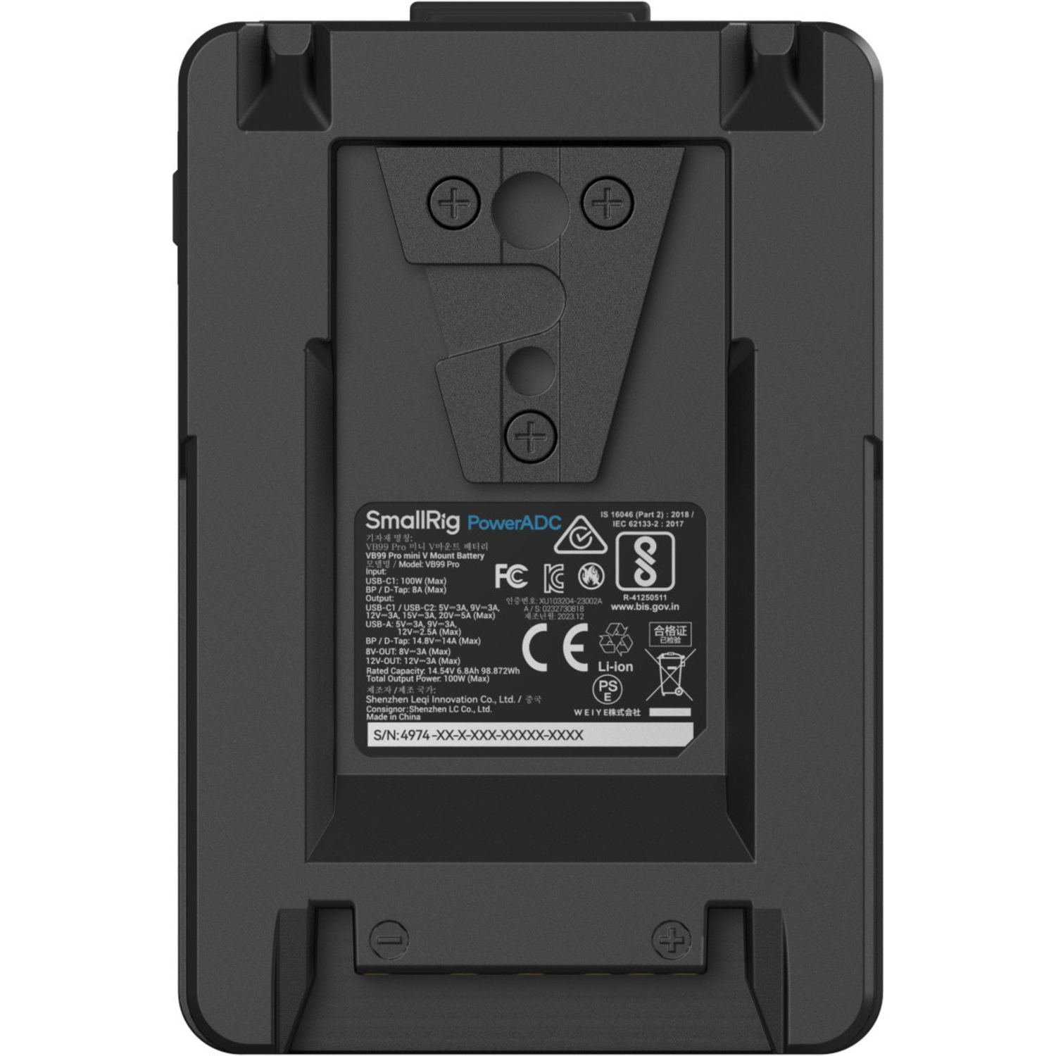 SmallRig Akku VB99 Pro Mini V-Mount 4798 grün