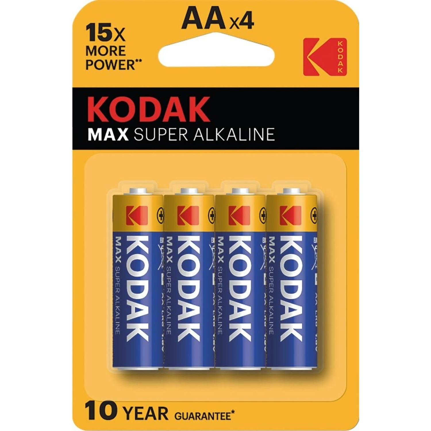 Kodak Batterie Max Super AA Mignon Alkaline 1,5V 4er Pack