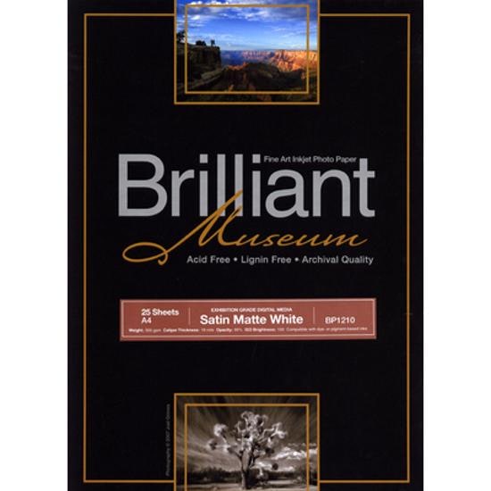 Brilliant Museum Satin Matte White 111,8cm x 12m  300g/m²