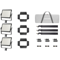 Godox Litemons LP1200Bi Zweifarbiges LED-Lichtpanel 3er Kit schwarz