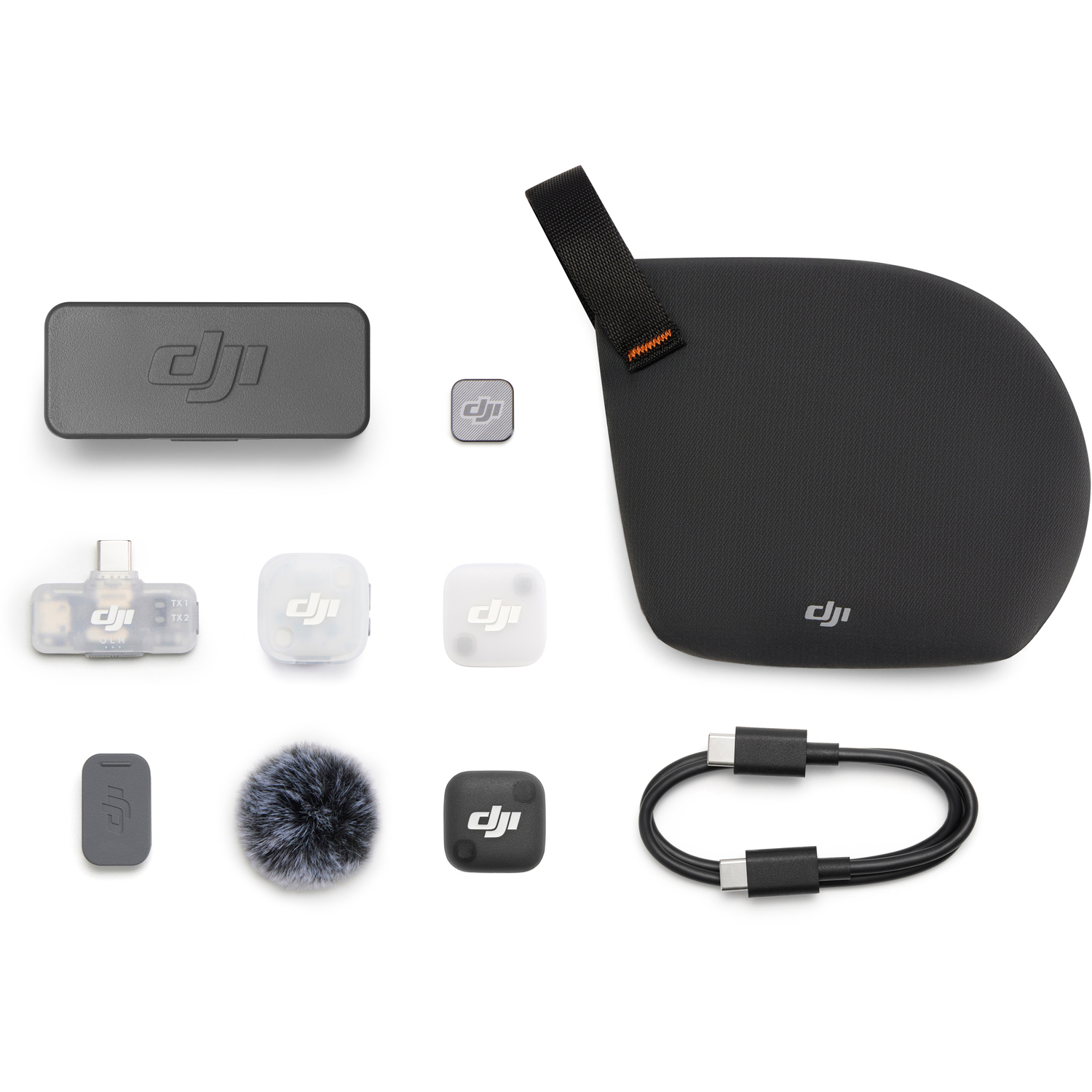 DJI Mic Mini 2 mit Sender, Handyempfänger und Ladeschale