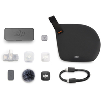 DJI Mic Mini 2 mit Sender, Handyempfänger und Ladeschale