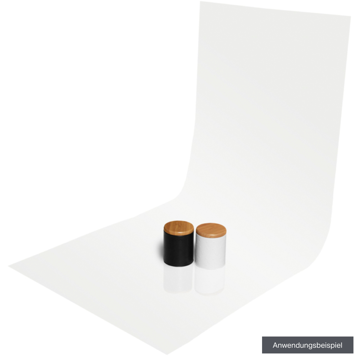 GlareOne PVC Hintergrund weiß gespiegelt 60 x 130cm