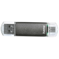 Hama USB-Stick Laeta Twin USB 2.0 16GB grau 