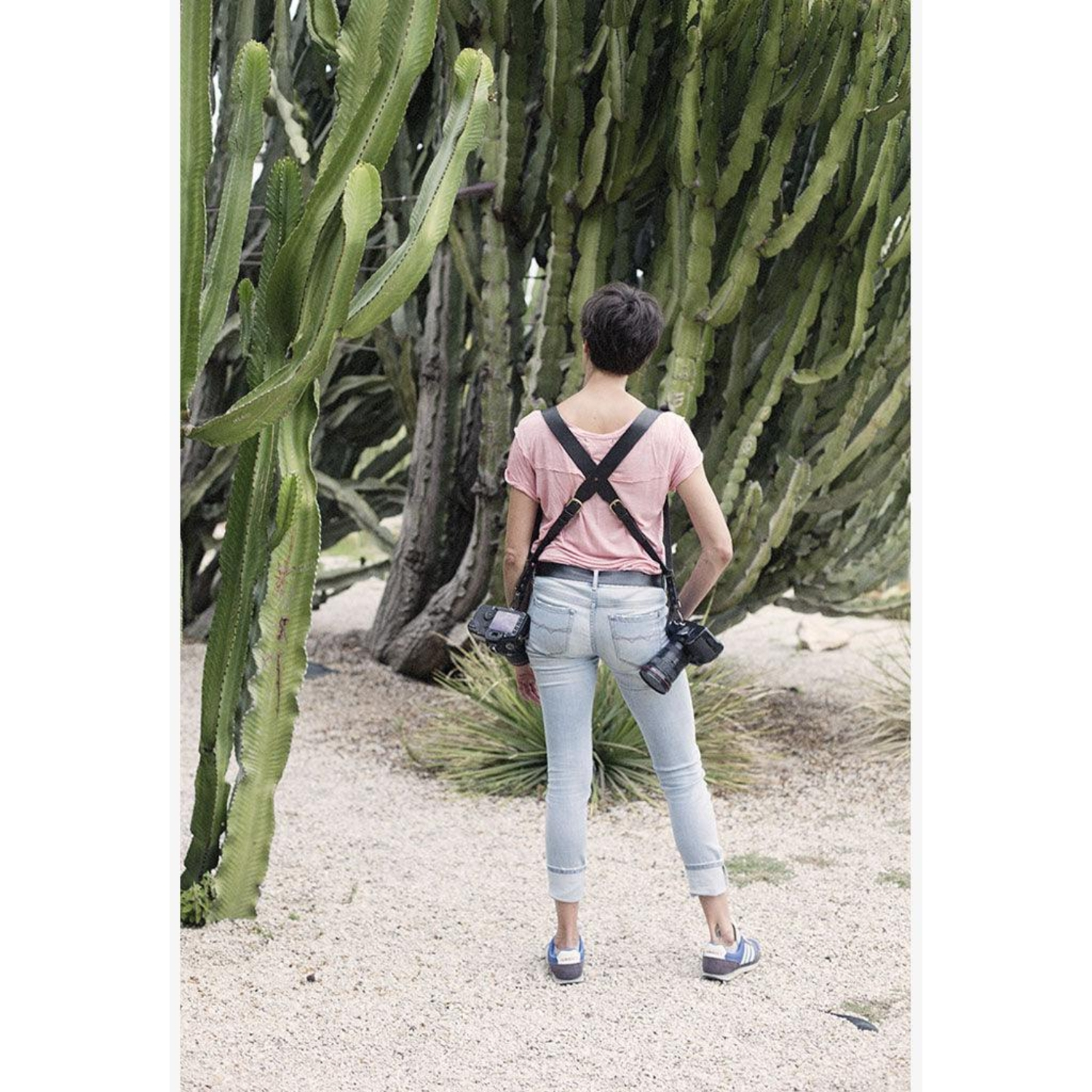 Bronkey Doppel-Kameragurt Tokyo #701 Leder Large schwarz