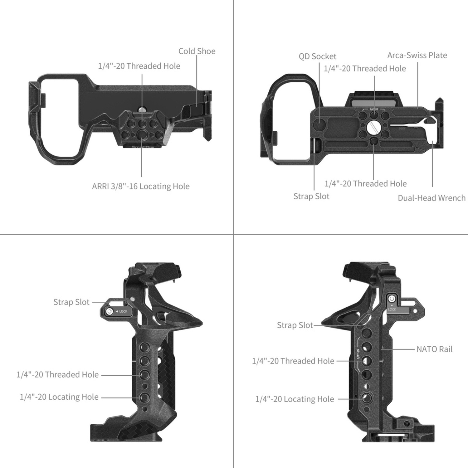 SmallRig Black Mamba Cage 5502 für Panasonic LUMIX DC-S1RII, LUMIX S1II und LUMIX S1IIE