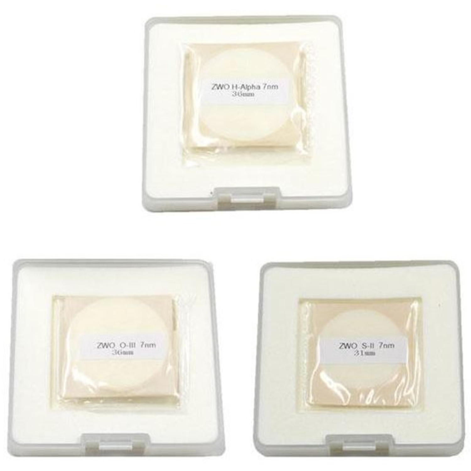 ZWO Filter-Set H-alpha, SII, OIII 36mm ungefasst