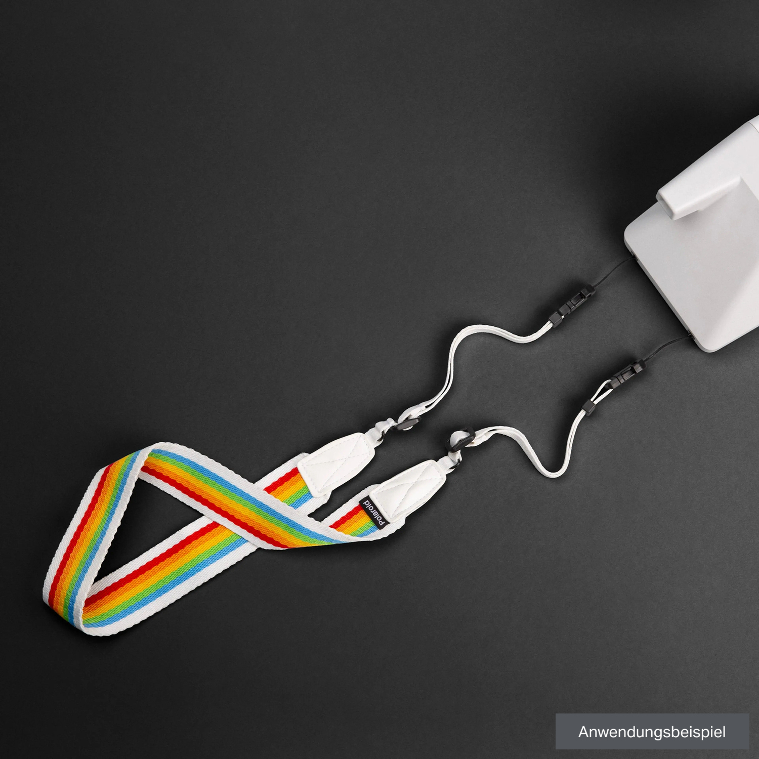 Polaroid Kameragurt Flat Rainbow White