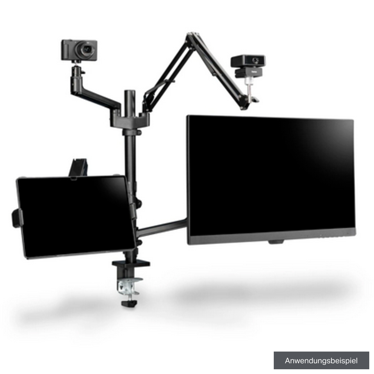 Hama Monitorhalterung mit 4 Armen für Streaming Setup