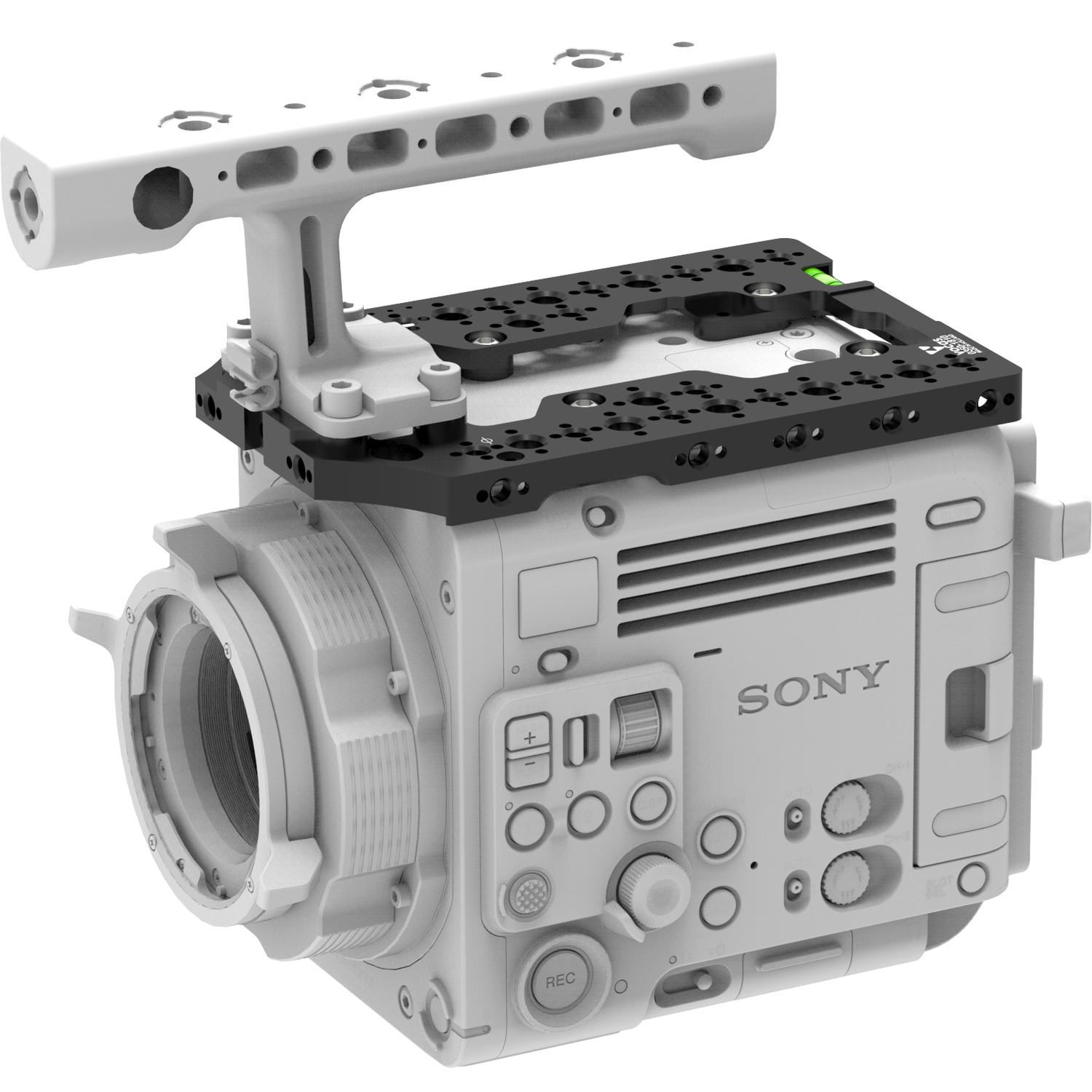 Vocas Top-Cheeseplate für Burano mit Sony FX9 Tophandle