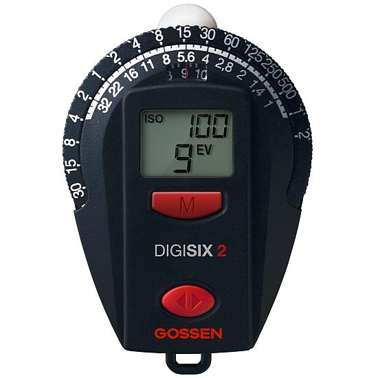 Gossen Digisix 2 Belichtungsmesser für Dauerlicht, inkl. Etui, Batterie, Trageleine