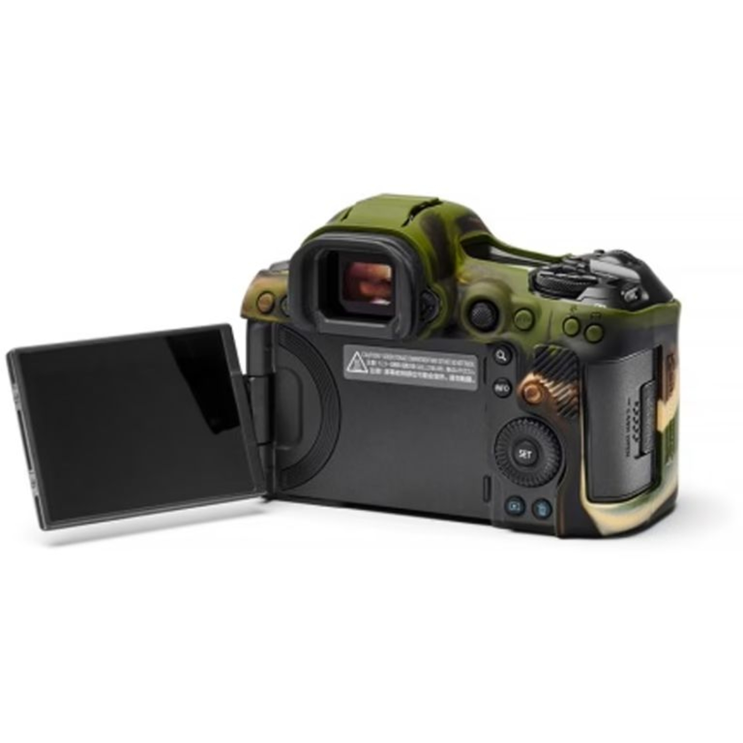 easyCover Silikon-Schutzhülle für Canon R5 II Camouflage