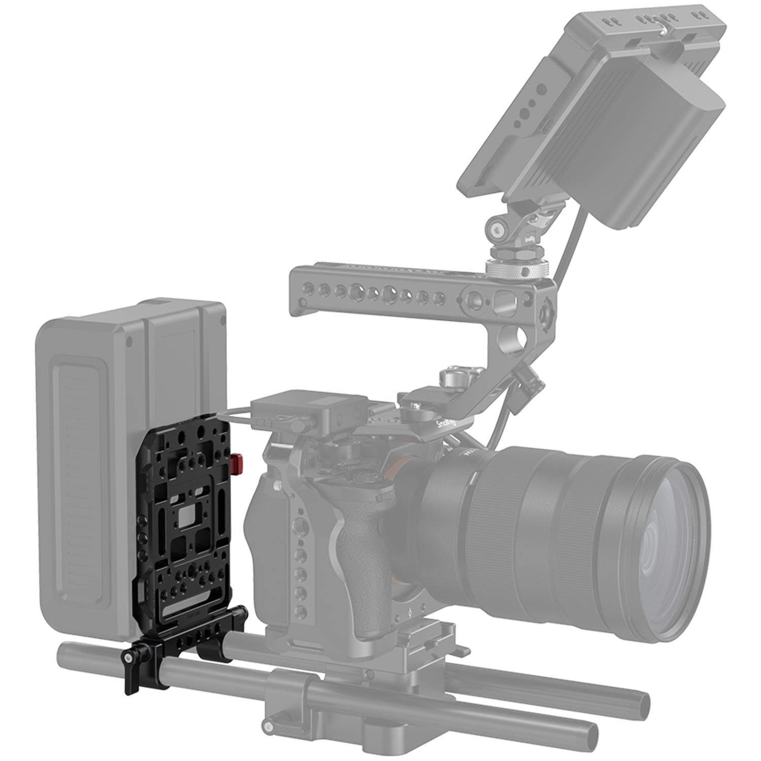 SmallRig V-Mount-Akku-Adapterplatte mit verstellbarem Arm 2991