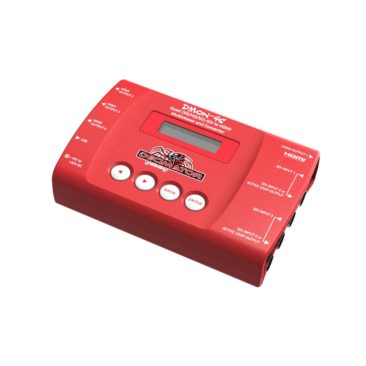 Decimator Design DMON-4S (3G/HD/SD)-SDI zu HDMI Multiviewer und Konverter