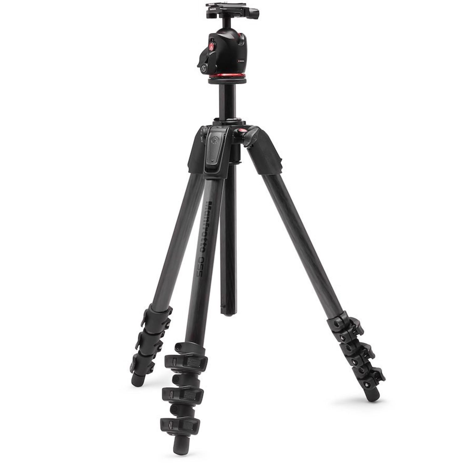 Manfrotto 055XPRO AS Carbonfaser-Stativ-Set mit Kugelkopf