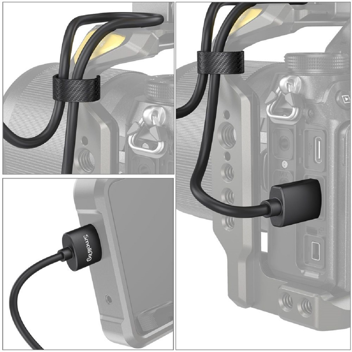 SmallRig Ultra Slim 4K HDMI 2.0 Typ C zu Typ A Kabel 3041 55cm