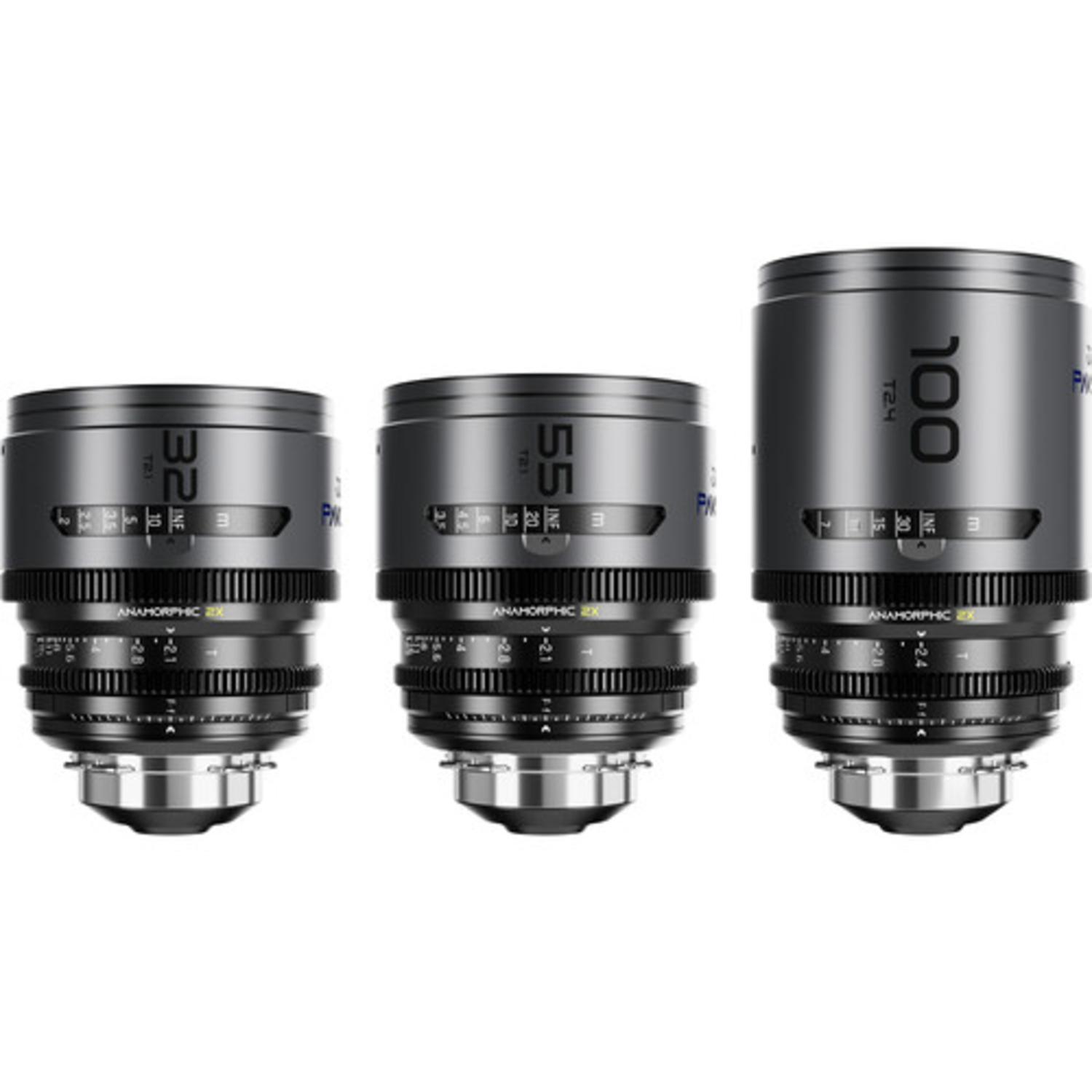 DZOFILM PAVO 2X ANAMORPHIC 3-Lens Kit 32/55mm T2.1 und 100mm T2.4 für PL/EF-Mount